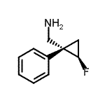 structure of CAS# 681806-70-2, 1-[(1R,2R)-2-Fluoro-1-phenylcyclopropyl]methanamine;((1R,2R)-2-fluoro-1-phenylcyclopropyl)methanamine