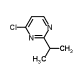structure of CAS# 68210-26-4, 4-Chloro-2-isopropylpyrimidine;4-chloro-2-(1-methylethyl)pyrimidine;4-Chloro-2-(iso-propyl)pyrimidine;4-chloro-2-(propan-2-yl)pyrimidine