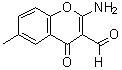 结构式 CAS# 68301-75-7, 2-氨基-6-甲基-4-氧代-4H-苯并吡喃-3-甲醛