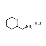 structure of CAS# 683233-12-7, 1-(Tetrahydro-2H-pyran-2-yl)methanamine hydrochloride (1:1);(tetrahydro-2H-pyran-2-yl)methanamine hydrochloride;(tetrahydro-2H-pyran-2-ylmethyl)amine hydrochloride;2H-3,4,5,6-tetrahydropyran-2-ylmethylamine, chloride