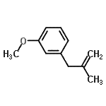 结构式 CAS# 68383-29-9, 1-甲氧基-3-(2-甲基-2-丙烯-1-基)苯