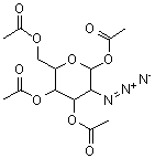 structure of CAS# 68733-20-0, 1,3,4,6-Tetra-O-acetyl-2-azido-2-deoxyhexopyranose;1,3,4,6-Tetra-O-acetyl-2-azido-2-deoxy-α-D-galactopyranose;1,3,4,6-Tetra-O-acetyl-2-azido-2-deoxy-α-D-glucopyranose;1,3,4,6-Tetra-O-acetyl-2-azido-2-deoxy-α-D-mannopyranose