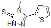 structure of CAS# 68744-66-1, 2,4-Dihydro-4-Methyl-5-(2-Thienyl)-3H-1,2,4-Triazole-3-Thione;3H-1,2,4-Triazole-3-Thione, 2,4-Dihydro-4-Methyl-5-(2-Thienyl)-;4-METHYL-5-THIOPHEN-2-YL-4H-[1,2,4]TRIAZOLE-3-THIOL;4-METHYL-5-(2-THIENYL)-4H-1,2,4-TRIAZOLE-3-THIOL