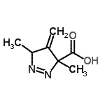 CAS#: 68809-51-8， 3,5-Dimethyl-4-methylene-4,5-dihydro-3H-pyrazole-3-carboxylic acid
