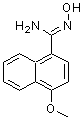 structure of CAS# 690632-32-7, N'-Hydroxy-4-methoxy-1-naphthalenecarboximidamide;(hydroxyimino)(4-methoxynaphthyl)methylamine;4-Methoxynaphthalene-1-amidoxime;Naphthalene-4-methoxy-1-acetamide oxime