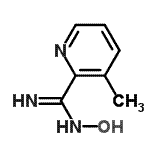 structure of CAS# 690632-33-8, N-Hydroxy-3-methyl-2-pyridinecarboximidamide;(hydroxyimino)(3-methyl(2-pyridyl))methylamine;3-Methylpyridine-2-acetamide oxime;3-Methylpyridine-2-amidoxime