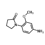structure of CAS# 69132-30-5, 1-(4-Amino-2-methoxyphenyl)-2-pyrrolidinone;1-(4-Amino-2-methoxy-phenyl)-pyrrolidin-2-one;MFCD08691133