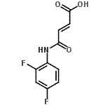 结构式 CAS# 6954-64-9, (2E)-4-[(2,4-二氟苯基)氨基]-4-氧代-2-丁烯酸