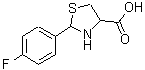structure of CAS# 69570-82-7, 2-(4-Fluorophenyl)-1,3-thiazolidine-4-carboxylic acid;(R)-2-(4-Fluoro-phenyl)-thiazolidine-4-carboxylic acid;2-(4-fluorophenyl)-1,3-thiazolane-4-carboxylic acid;2-(4-Fluorophenyl)-4-thiazolidinecarboxylic acid