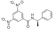 结构式 CAS# 69632-32-2, (R)-(-)-N-(3,5-二硝基苯甲酰)-alpha-苯基乙基胺