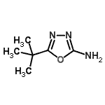 结构式 CAS# 69741-92-0, 5-(2-甲基-2-丙基)-1,3,4-恶二唑-2-胺