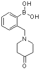 structure of CAS# 697739-42-7, {2-[(4-Oxo-1-piperidinyl)methyl]phenyl}boronic acid;(2-[(4-Oxopiperidin-1-yl)methyl]phenyl)boronic acid;(2-[(4-Oxopiperidin-1-yl)methyl]phenyl)boronicacid;{2-[(4-oxopiperidin-1-yl)methyl]phenyl}boronic acid