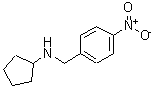 structure of CAS# 70000-59-8, N-(4-Nitrobenzyl)cyclopentanamine;cyclopentyl[(4-nitrophenyl)methyl]amine;N-(4-nitrobenzyl)cyclopentanamine