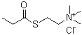 structure of CAS# 70496-34-3, Propionylthiocholine Chloride;Trimethyl-(2-Propanoylsulfanylethyl)Ammonium Chloride;Trimethyl-[2-(1-Oxopropylthio)Ethyl]Ammonium Chloride;Trimethyl-[2-(Propionylthio)Ethyl]Ammonium Chloride