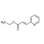 structure of CAS# 70526-11-3, Ethyl (2E)-3-(2-pyridinyl)acrylate;2-(2-Ethoxycarbonylvinyl)pyridine, (E)-;3-Pyridineacrylic acid ethyl ester;3-pyridineacrylic acidethylester