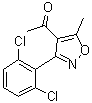 结构式 CAS# 70565-23-0, 1-[3-(2,6-二氯苯基)-5-甲基-1,2-恶唑-4-基]乙酮