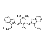 CAS#: 70677-52-0， 3-Ethyl-2-[(E)-{3-[(Z)-(3-ethyl-1,3-benzothiazol-2(3H)-ylidene)methyl]-2,5,5-trimethyl-2-cyclohexen-1-ylidene}methyl]-1,3-benzothiazol-3-ium iodide