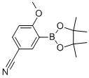 structure of CAS# 706820-96-4, 5-Cyano-2-Methoxyphenylboronic Acid Pinacol Ester;Benzonitrile, 4-Methoxy-3-(4,4,5,5-Tetramethyl-1,3,2-Dioxaborolan-2-Yl)-;5-Cyano-2-Methoxyphenylboronic Acid Pinacol Ester