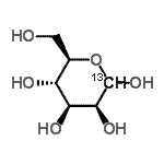 structure of CAS# 70849-31-9, D-(1-<sup>13</sup>C)Mannopyranose;D-Mannose-1-13C;415537_ALDRICH