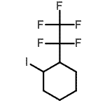 structure of CAS# 711-17-1, 1-Iodo-2-(pentafluoroethyl)cyclohexane;(E/Z)-1-Iodo-2-(pentafluoroethyl)cyclohexane;1-Iodo-2-(pentafluoroethyl)cyclohexane (E/Z);cis/trans-1-Iodo-2-(pentafluoroethyl)cyclohexane 97%