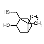 structure of CAS# 71242-59-6, 7,7-Dimethyl-1-(sulfanylmethyl)bicyclo[2.2.1]heptan-2-ol;(1S)-(-)-10-Mercaptoborneol;(1S)-(-)-10-Mercaptoisoborneol;(1S)-10-mercaptoisoborneol