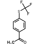 结构式 CAS# 713-67-7, 1-{4-[(三氟甲基)硫基]苯基}乙酮
