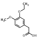 structure of CAS# 714251-55-5, (3-Ethoxy-4-methoxyphenyl)acetic acid;(3-ethoxy-4-methoxyphenyl)acetic acid;2-(3-ethoxy-4-methoxyphenyl)acetic acid
