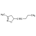 CAS#: 7157-79-1， 3-Methyl-5-(1-pentyn-1-yl)-4,5-dihydro-1,2-oxazole