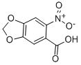 structure of CAS# 716-32-5, 6-Nitro-1,3-Benzodioxole-5-Carboxylic Acid;Piperonylic Acid, 5-Nitro-;A4333/0184756;Nsc59447