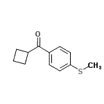 structure of CAS# 716341-27-4, Cyclobutyl[4-(methylsulfanyl)phenyl]methanone;Cyclobutyl 4-thiomethylphenyl ketone