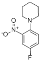 structure of CAS# 719-70-0, 1-(4-Fluoro-2-Nitrophenyl)-Piperidine;1-(4-Fluoro-2-Nitro-Phenyl)Piperidine;N-(4-Fluoro-2-Nitro-Phenyl)-Piperidine;Zinc04244794