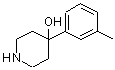 structure of CAS# 71916-57-9, 4-(3-Methylphenyl)-4-piperidinol;MFCD08689267