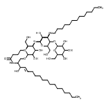 结构式 CAS# 71965-57-6, N-[(4E)-1-{[己糖吡喃糖苷-(1->4)己糖吡喃糖苷-(1->4)己糖吡喃糖苷]氧基}-3-羟基-4-十八碳烯-2-基]二十五烷酰胺