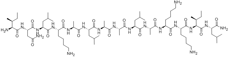 结构式 CAS# 72093-21-1, 肥大细胞脱粒肽(贡山黄胡蜂)