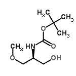 结构式 CAS# 721927-59-9, 叔-丁基N-[(1S)-1-(羟基甲基)-2-甲氧基-乙基]氨基甲酸酯
