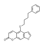 structure of CAS# 724709-68-6, 4-(4-Phenylbutoxy)-7H-furo[3,2-g]chromen-7-one;5-(4-Phenylbutoxy)psoralen;Psora 4;Psora-4