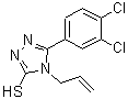 structure of CAS# 725217-55-0, 4-Allyl-5-(3,4-dichlorophenyl)-4H-1,2,4-triazole-3-thiol;5-(3,4-di<wbr>chlorophe<wbr>nyl)-4-(p<wbr>rop-2-en-<wbr>1-yl)-4H-<wbr>1,2,4-tri<wbr>azole-3-t<wbr>hiol;5-(3,4-dichlorophenyl)-4-prop-2-enyl-1,2,4-triazole-3-thiol;MFCD04138211
