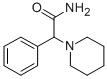 structure of CAS# 7253-67-0, 2-Phenyl-2-Piperidinoacetamide;2-Phenyl-2-(1-Piperidyl)Acetamide;2-Phenyl-2-Piperidino-Acetamide;2-Phenyl-2-Piperidin-1-Yl-Ethanamide