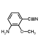 structure of CAS# 725718-10-5, 3-Amino-2-methoxybenzonitrile;3-amino methoxy benzonitrile;3-amino-2-methoxybenzonitrile