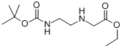 structure of CAS# 72648-80-7, N-[2-[[(1,1-Dimethylethoxy)Carbonyl]Amino]Ethyl]-Glycine Ethyl Ester;N-(Boc-Aminoethyl)-Gly-Oet  Hydrochloride;N-(N-BETA-BOC-AMINOETHYL)-GLYCINE;N-(N-BETA-BOC-AMINOETHYL)-GLY-OET