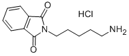 structure of CAS# 7292-63-9, N-(5-Amino-Pentyl)-Phthalimide Hydrochloride;N-(5-Amino-Pentyl)-Phthalimid Hydrochloride