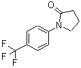 structure of CAS# 73081-88-6, 1-[4-(Trifluoromethyl)Phenyl]-2-Pyrrolidinone;1-[4-(Trifluoromethyl)Phenyl]-2-Pyrrolidinone;1-[4-(Trifluoromethyl)Phenyl]-2-Pyrrolidone;Bionet2_001430