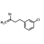 structure of CAS# 731772-07-9, 1-(3-Bromo-3-buten-1-yl)-3-chlorobenzene;2-bromo-4-(3-chlorophenyl)-1-butene;2-Bromo-4-(3-chlorophenyl)but-1-ene;3-(3-Bromobut-3-en-1-yl)chlorobenzene