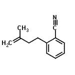 结构式 CAS# 731772-68-2, 2-(3-甲基-3-丁烯-1-基)苯甲腈