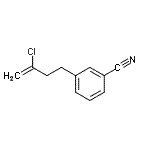 structure of CAS# 731772-70-6, 3-(3-Chloro-3-buten-1-yl)benzonitrile;2-chloro-4-(3-cyanophenyl)-1-butene