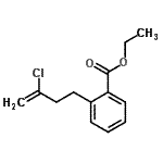 结构式 CAS# 731772-79-5, 乙基2-(3-氯-3-丁烯-1-基)苯甲酸酯