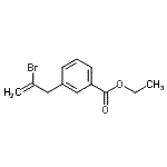 structure of CAS# 731772-86-4, Ethyl 3-(2-bromo-2-propen-1-yl)benzoate;2-bromo-3-(3-carboethoxyphenyl)-1-propene