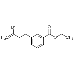 structure of CAS# 731772-87-5, Ethyl 3-(3-bromo-3-buten-1-yl)benzoate;2-bromo-4-(3-carboethoxyphenyl)-1-butene