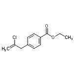 结构式 CAS# 731772-89-7, 乙基4-(2-氯-2-丙烯-1-基)苯甲酸酯