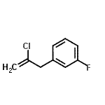 structure of CAS# 731773-03-8, 1-(2-Chloro-2-propen-1-yl)-3-fluorobenzene;2-Chloro-3-(3-fluorophenyl)-1-propene